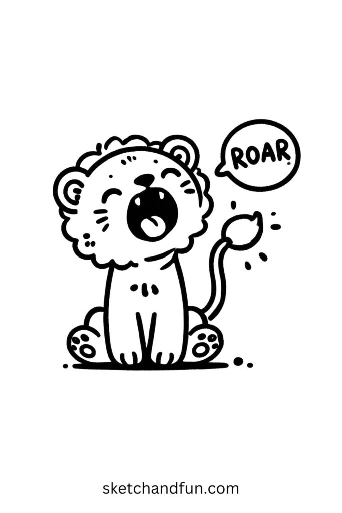 Roaring Baby Lion