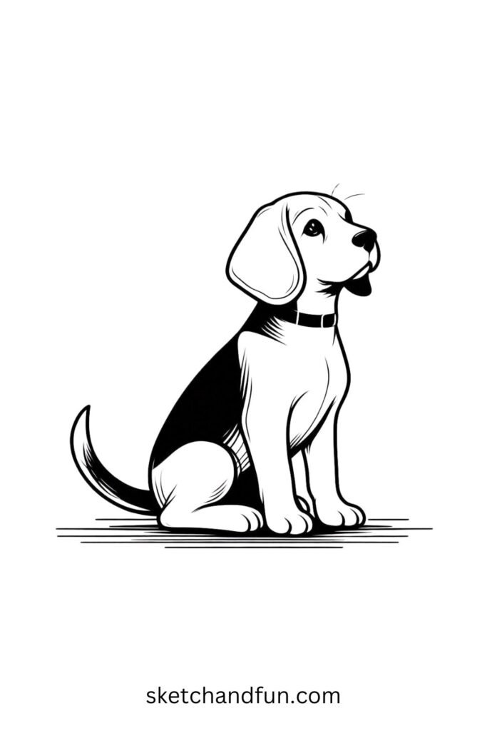 Beagle Sitting Sweetly