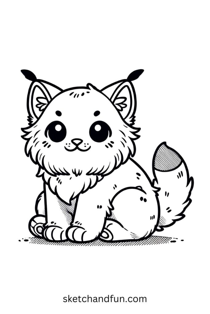 Lynx Sitting Sweetly and Calmly