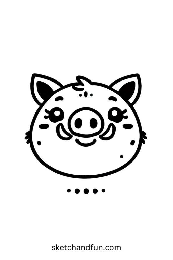 Smiling Boar Face 