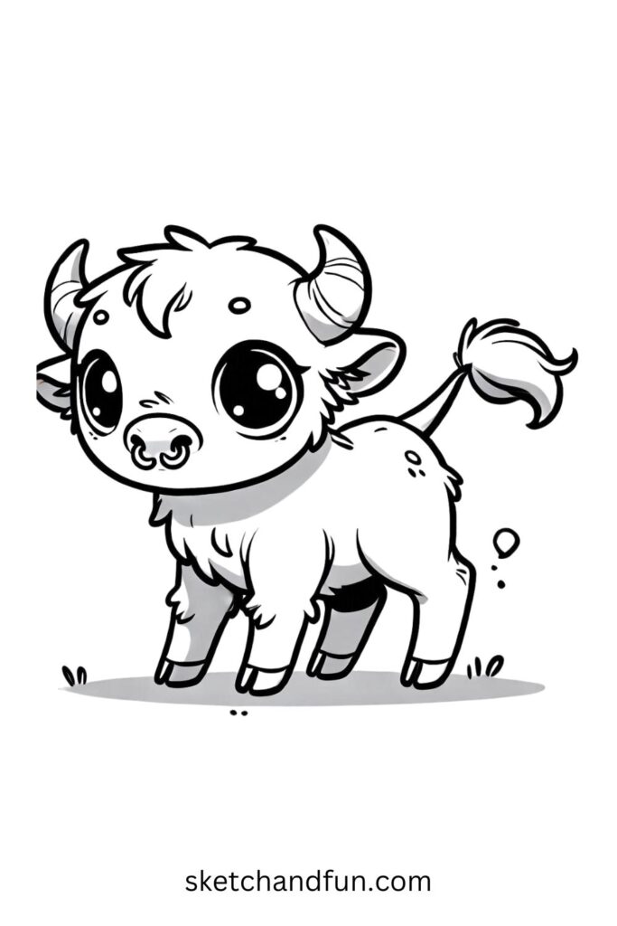 Baby Buffalo Drawing 