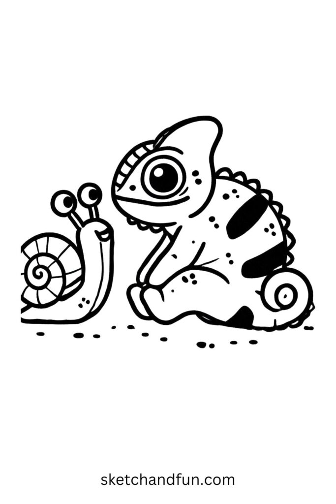 Snail and Chameleon Duo