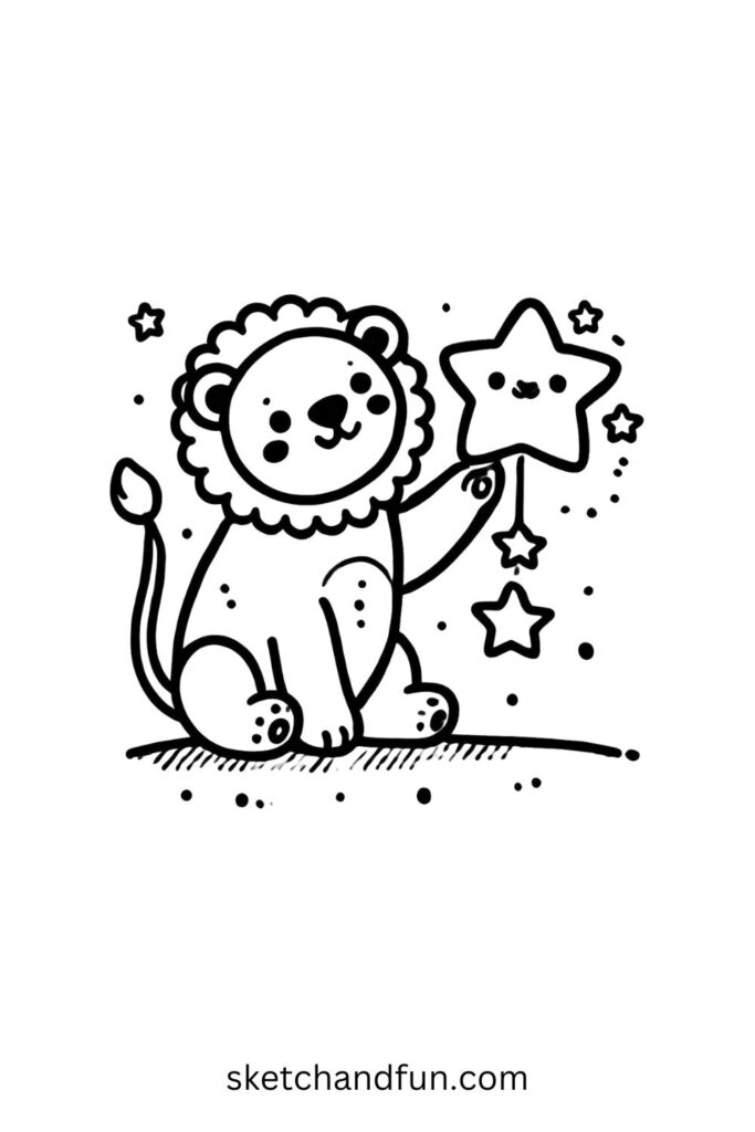 Lion Holding a Star 