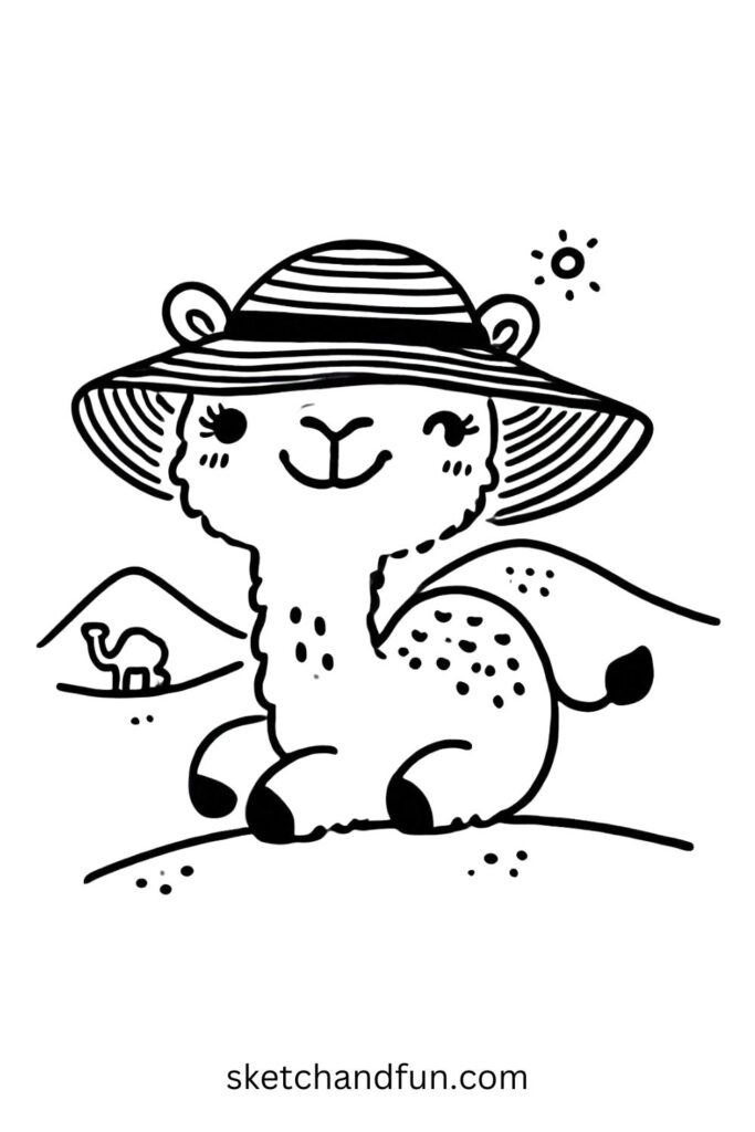 Camel with a Sun Hat