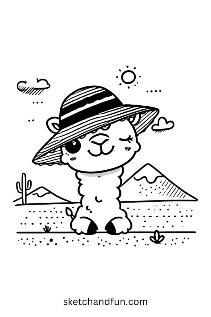 Camel with a Sun Hat