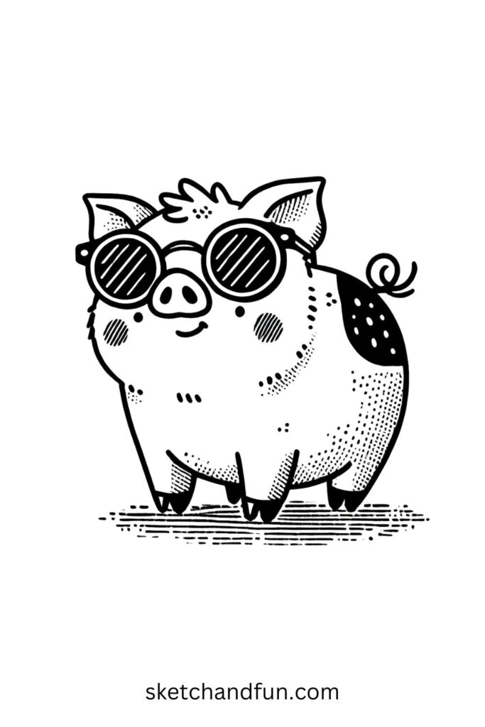 Boar with Sunglasses 