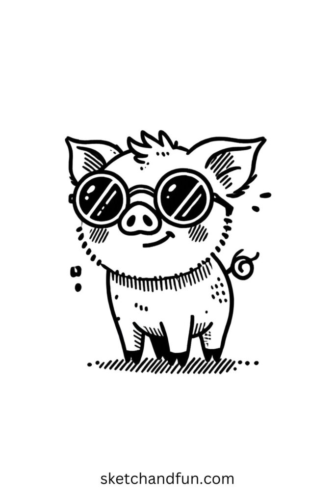 Boar with Sunglasses 