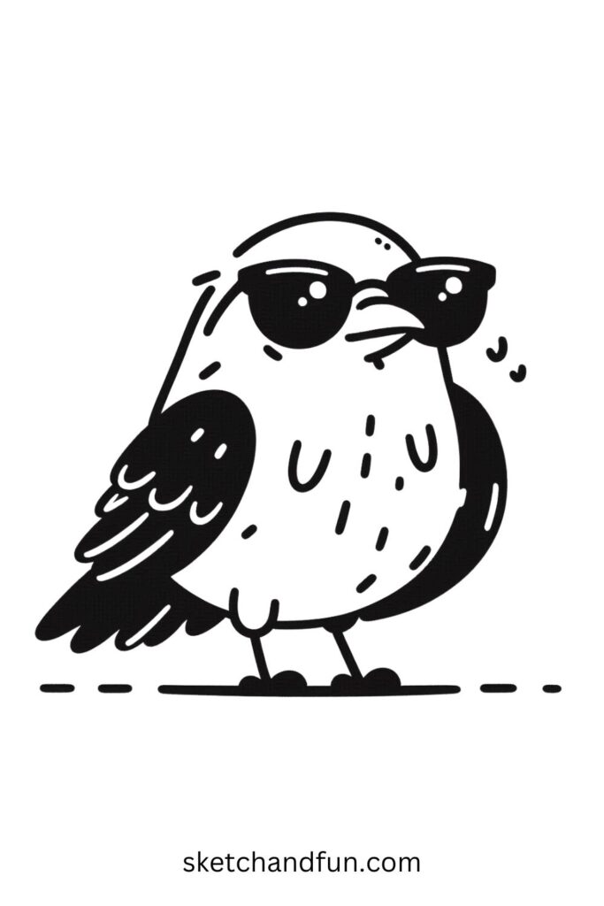 Crow with Sunglasses 🕶️