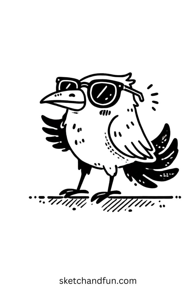 Crow with Sunglasses 🕶️