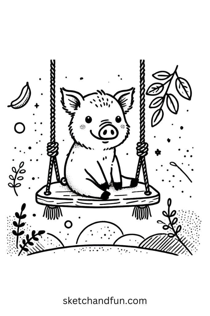 Boar on a Swing 