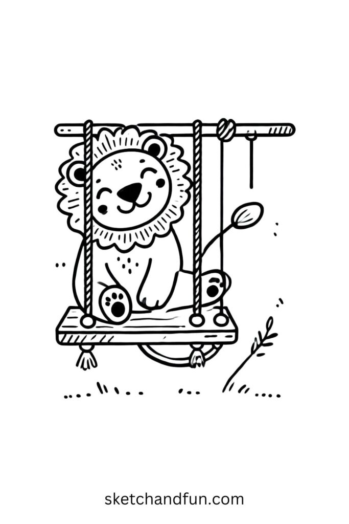 Lion on a Swing 