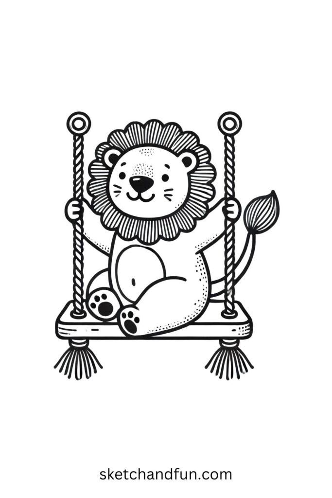 Lion on a Swing 