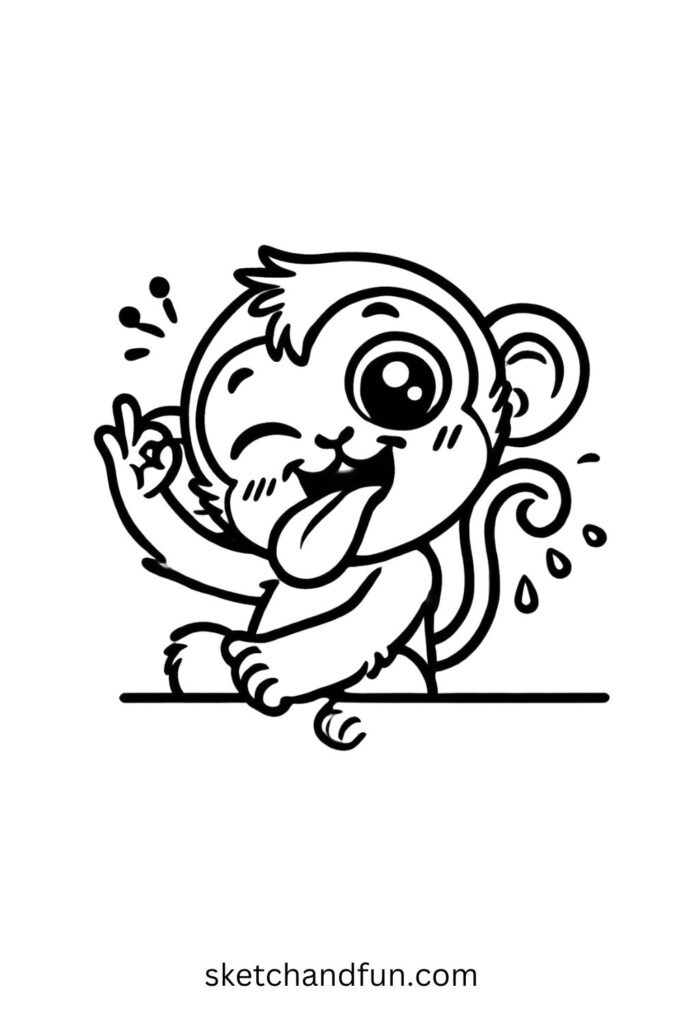 Cheeky Monkey Sticking Out Tongue