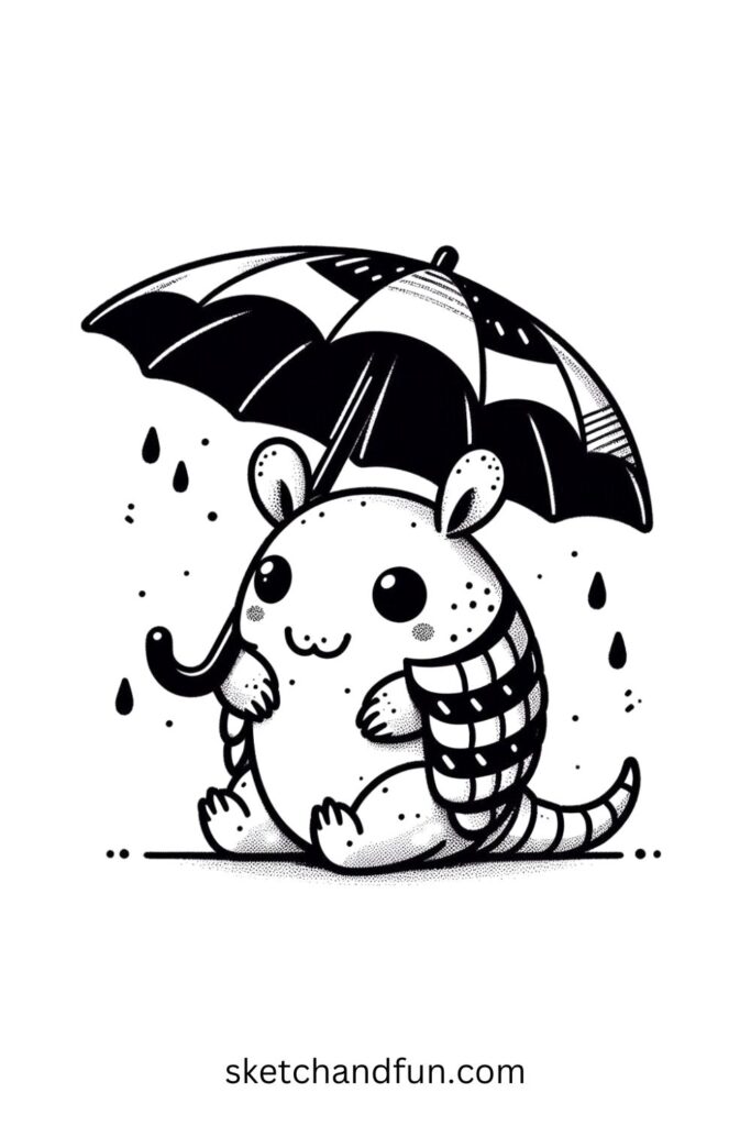 Armadillo Under an Umbrella 