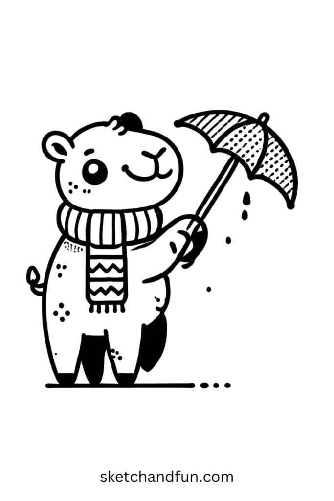 Camel with an Umbrella