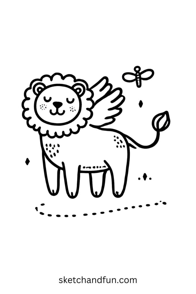 Lion with Tiny Wings