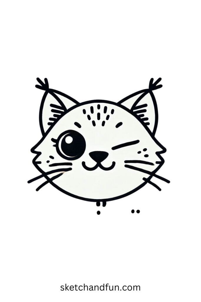 Winking Lynx with a Cheeky Grin