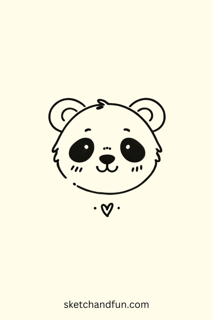 Cute Panda Drawing, Baby Panda Face Drawing