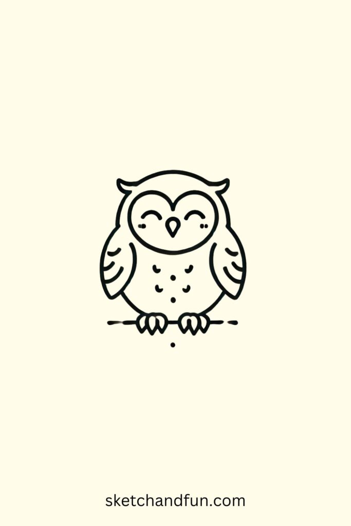 Cute Baby Owl Drawing