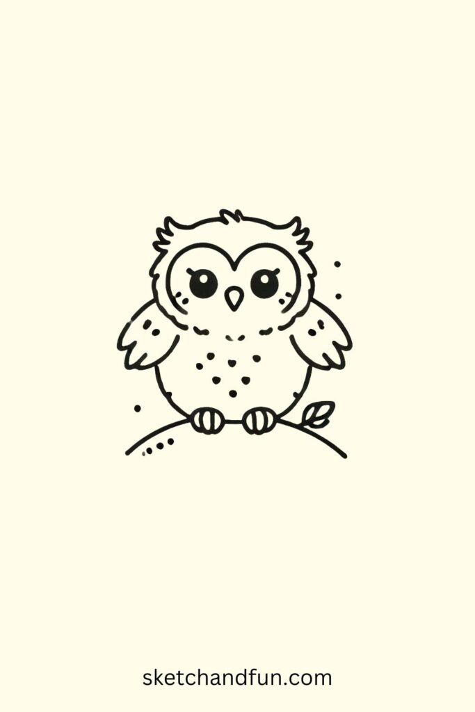 Cute Baby Owl Drawing