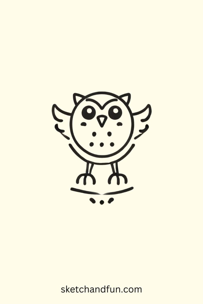 East To Draw, Simple Cartoon Owl Drawing