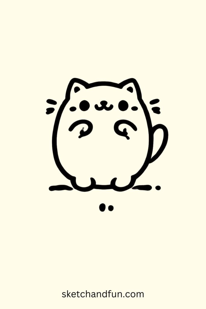 Cute Easy Animal To Draw, Cat Drawing