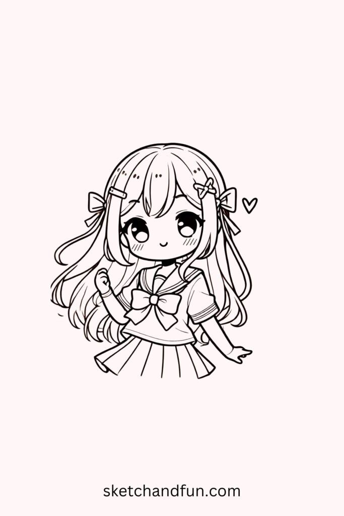 Cute Anime Girl Drawings, Chibi Anime Girl Drawing