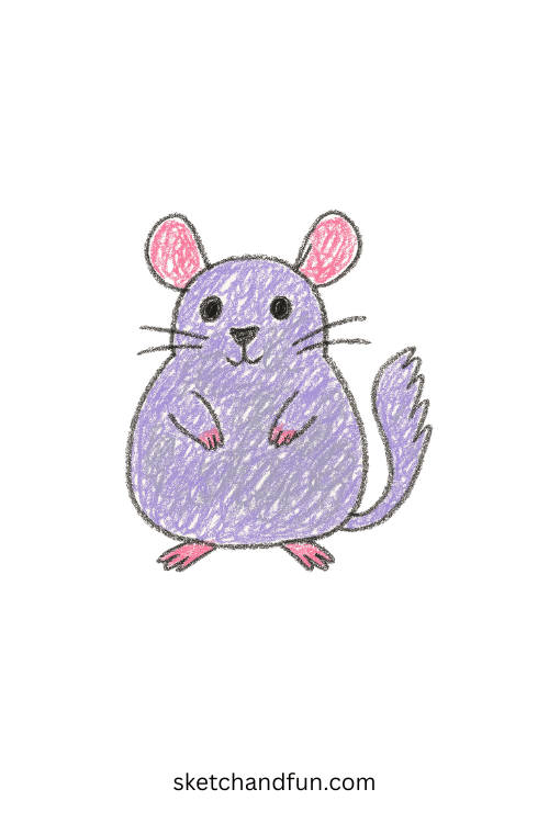 Cute chinchilla drawing easy for beginners, simple animal art of fluffy small mammal holding snack, fun and adorable sketch for kids.