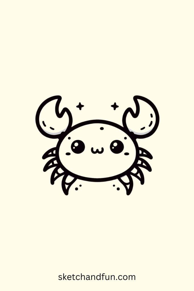 Easy Animal Sketches, Crab Drawing