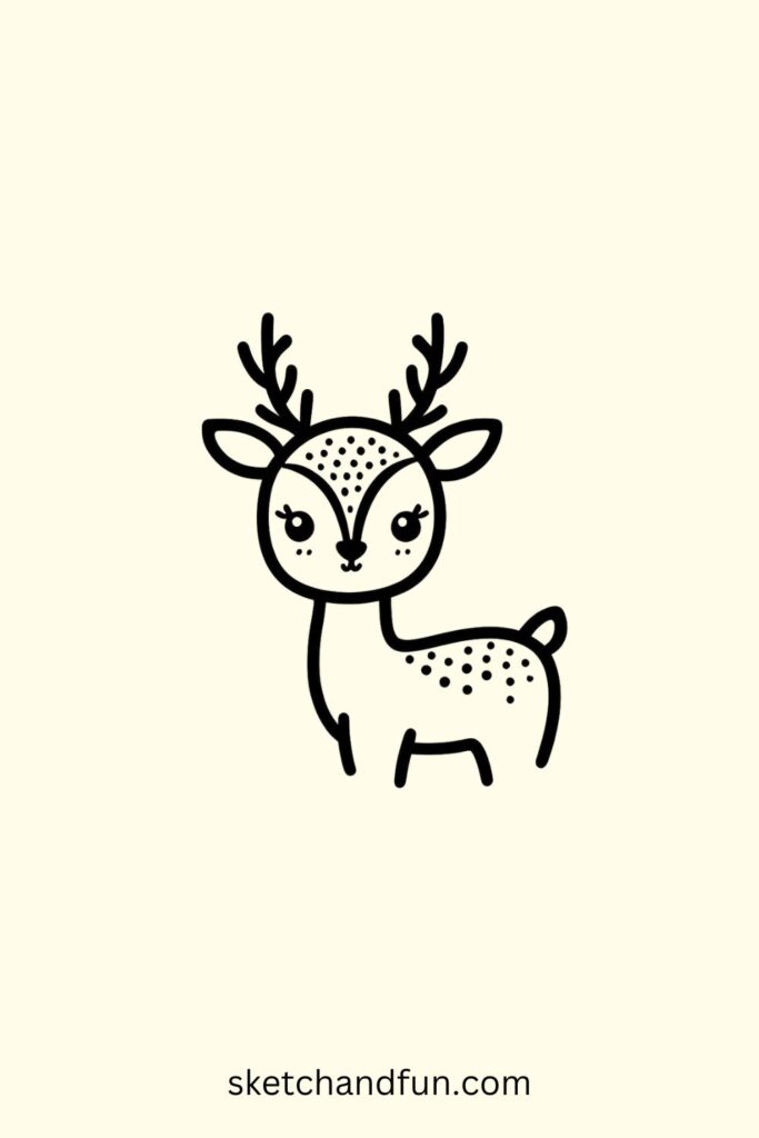 Simple Animals To Draw, Deer Drawing