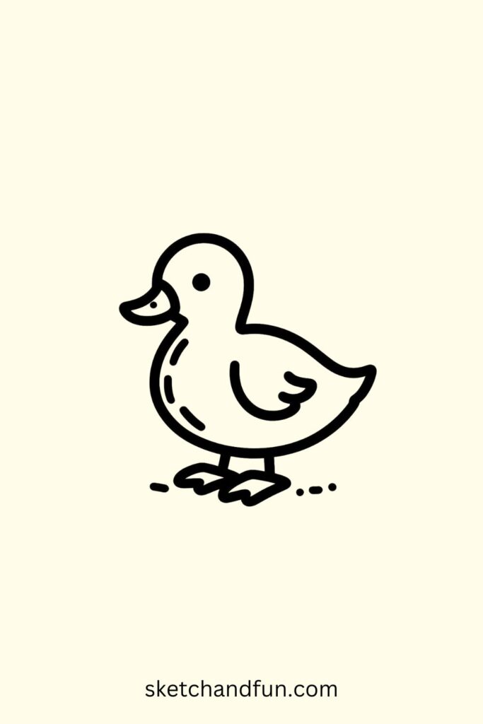 Animal Drawing Easy, Duck Drawing