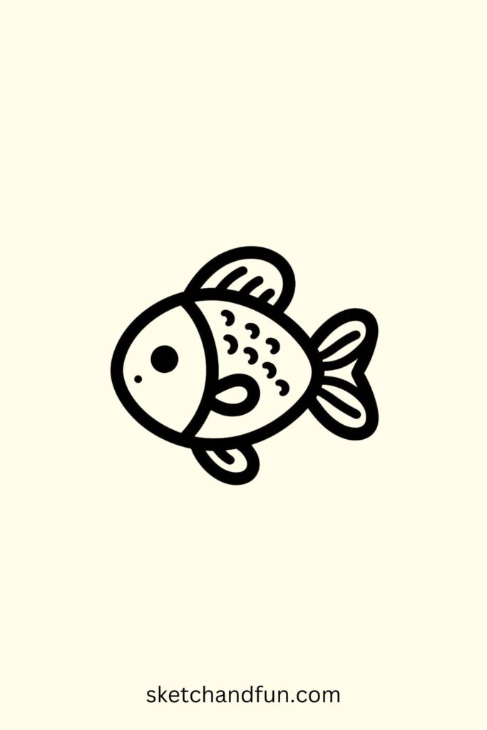 Simple Animal Drawings, Fish Drawing