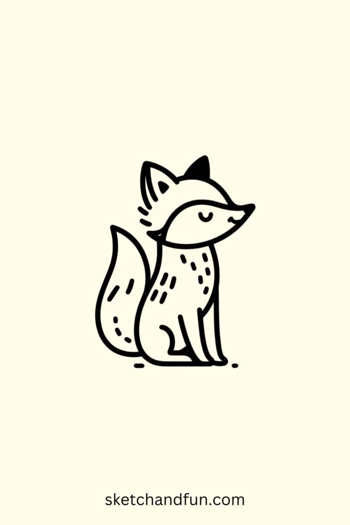 Cute Easy Animal To Draw, Fox Drawing