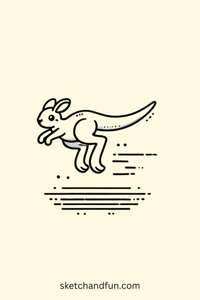 Jumping Kangaroo Drawing Easy For Kids