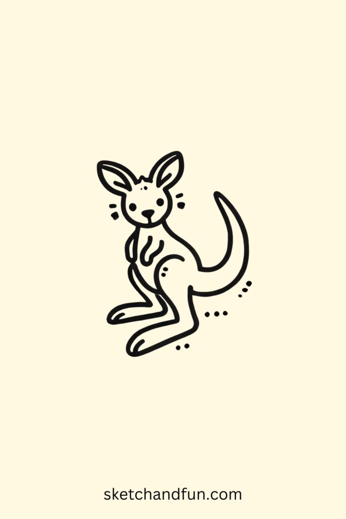 Basic Kangaroo Drawing Easy For Kids