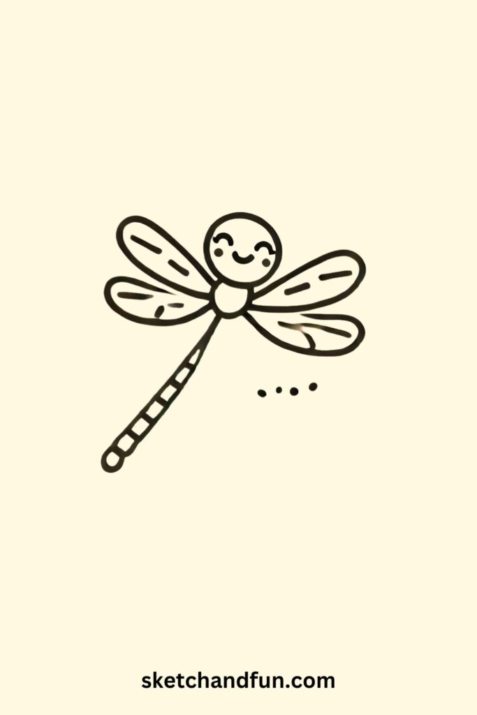 Simple Dragonfly Drawing