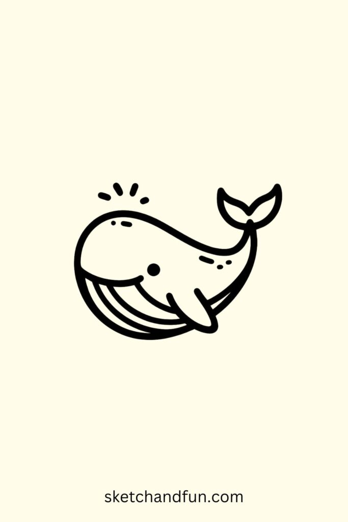 Animal Drawing Ideas, Whale Drawing