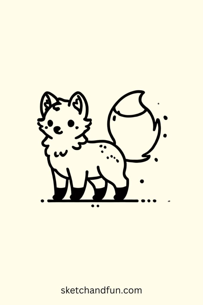 Cute Easy Animal To Draw, Wolf Drawing