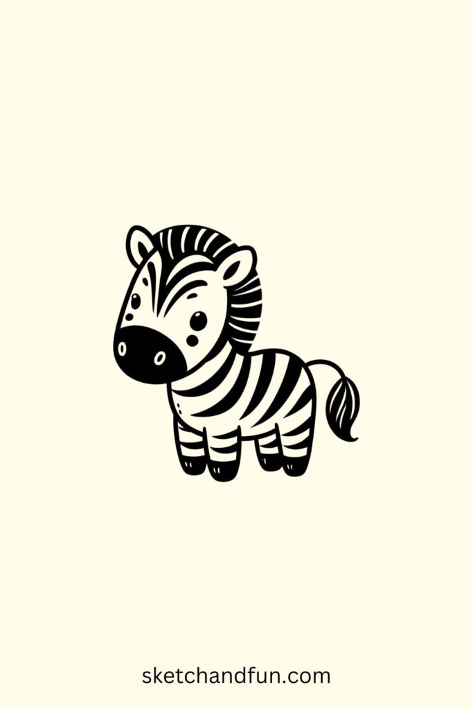 Sketches of Animals, Zebra Drawing