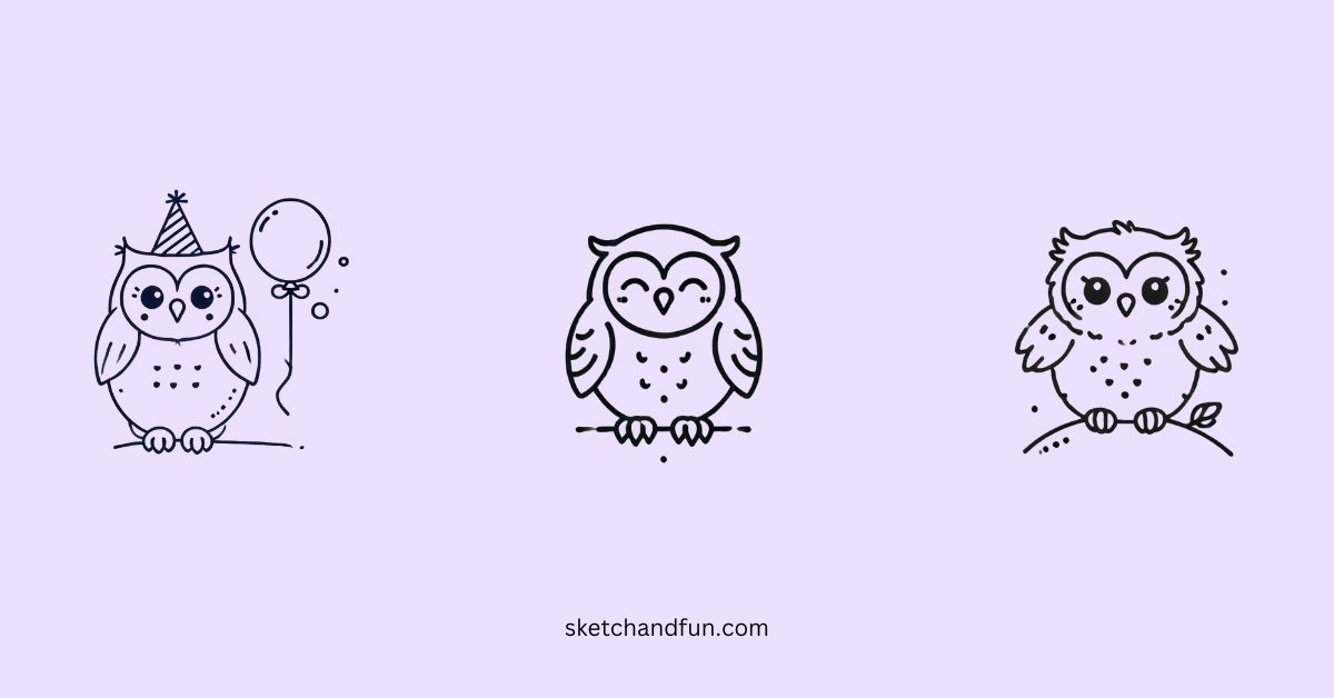 ð¦ 40+ Easy Cute Owl Drawing Ideas ✨