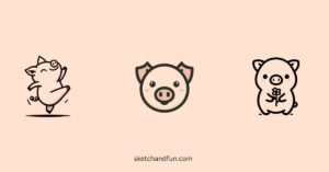 easy cute pig drawing ideas