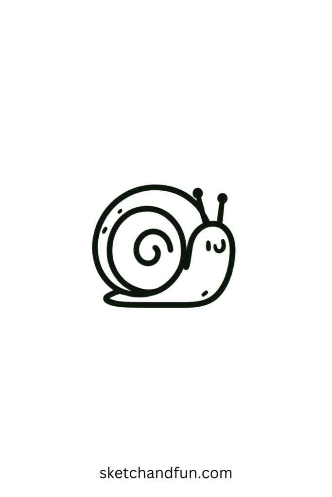 Cute Doodles To Draw Aesthetics, A Tiny Snail