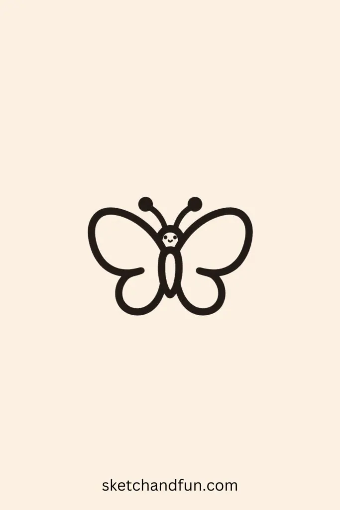 Basic Butterfly Drawing