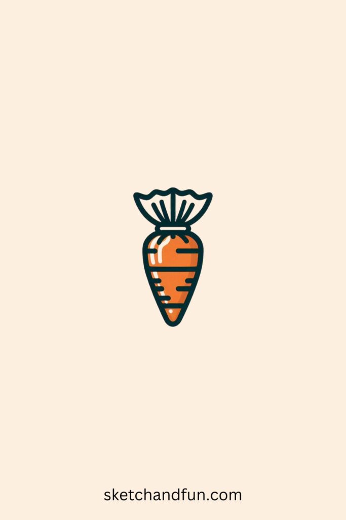 Easy Easter Drawing, Carrot-Shaped Easter Treat