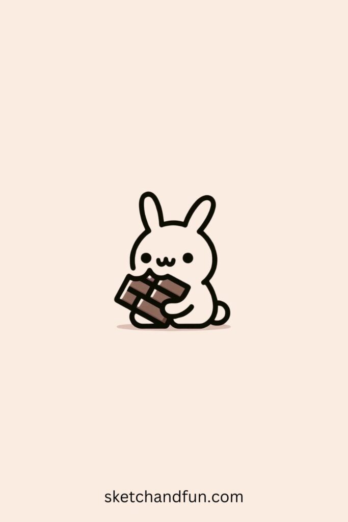 Cute Easter Art, Chocolate Bunny