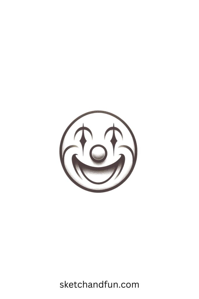 Sketches Drawing Ideas Easy, Clown Face