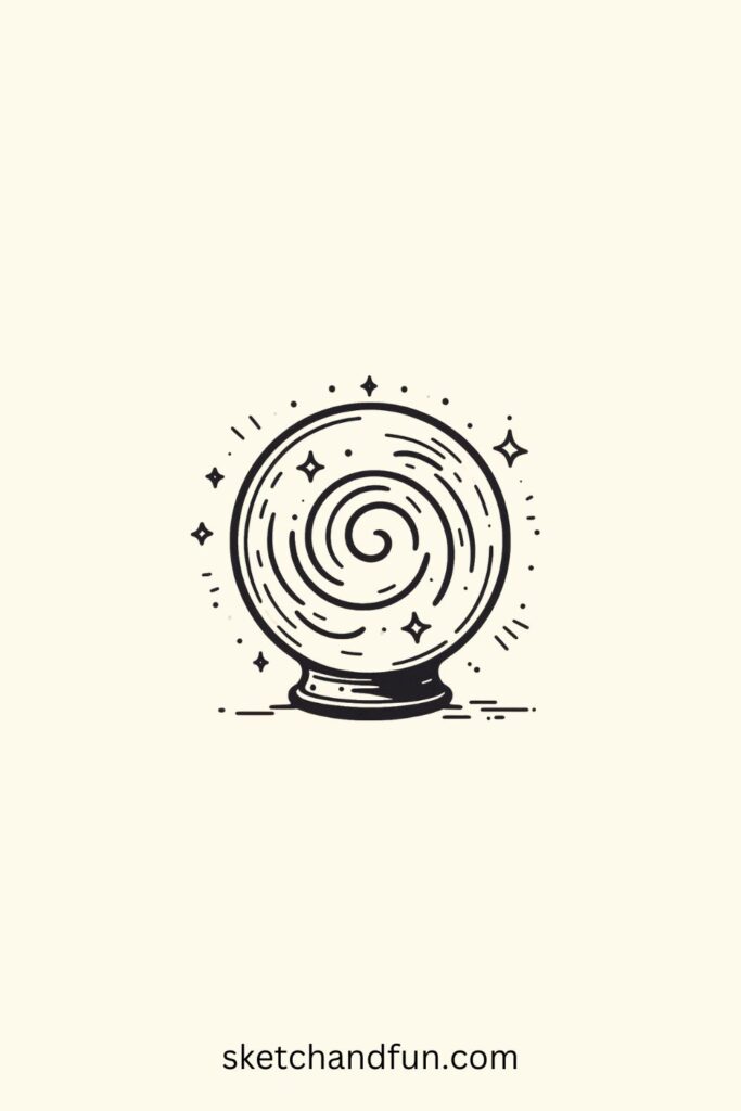 Aesthetic Drawing Inspiration, Crystal Ball