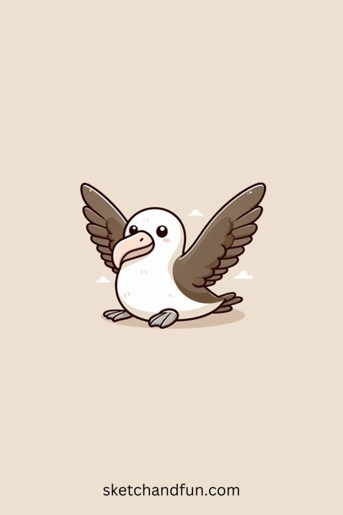 Cute Albatross Drawing Easy