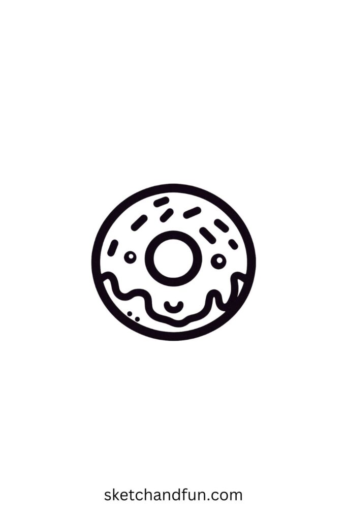 SImple Doodles To Draw, Cute Donut 