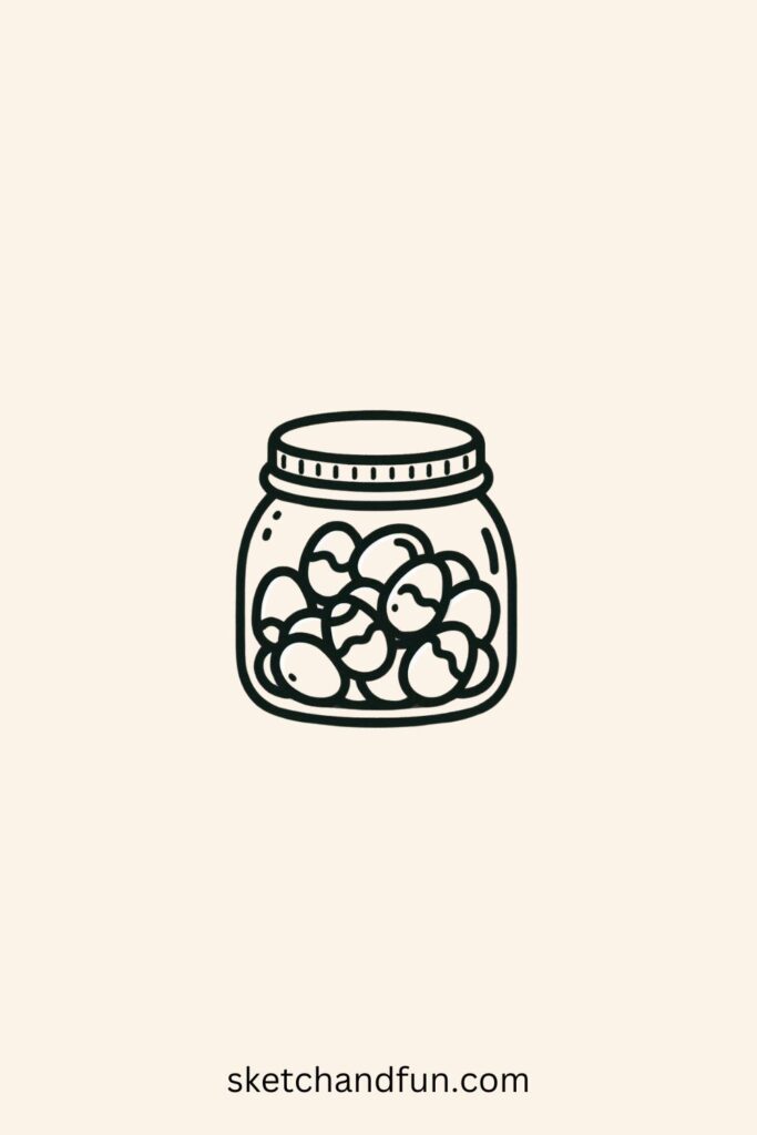 Easter Drawing For Kids, Easter Candy Jar